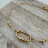 Karabinek z elementami diamentowanymi i kryształami