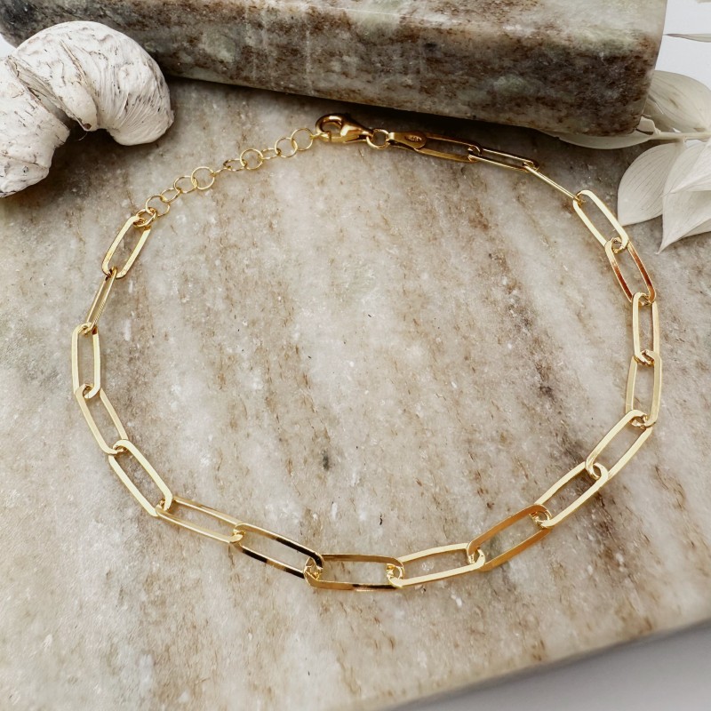 Bransoletka srebrna pozłacana chain Bransoletka srebrna pozłacana chain