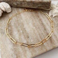 Bransoletka srebrna pozłacana chain